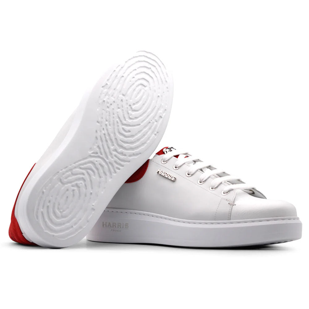 Harris Firenze 1913 Soft Leather Sneakers White /Red