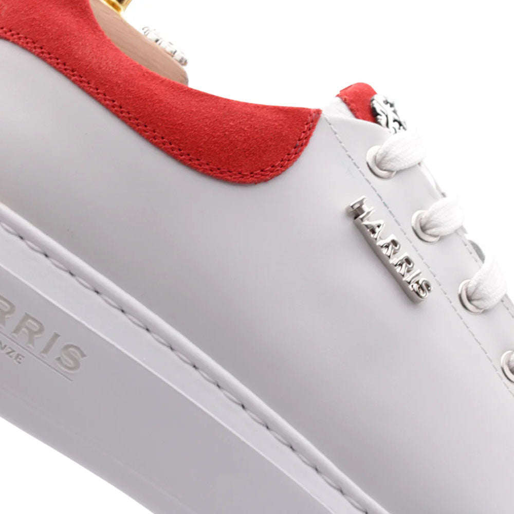 Harris Firenze 1913 Soft Leather Sneakers White /Red