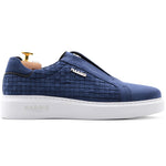 Harris Firenze 1913 Woven Suede Slip-On Sneakers Blue