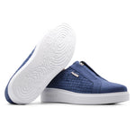 Harris Firenze 1913 Woven Suede Slip-On Sneakers Blue
