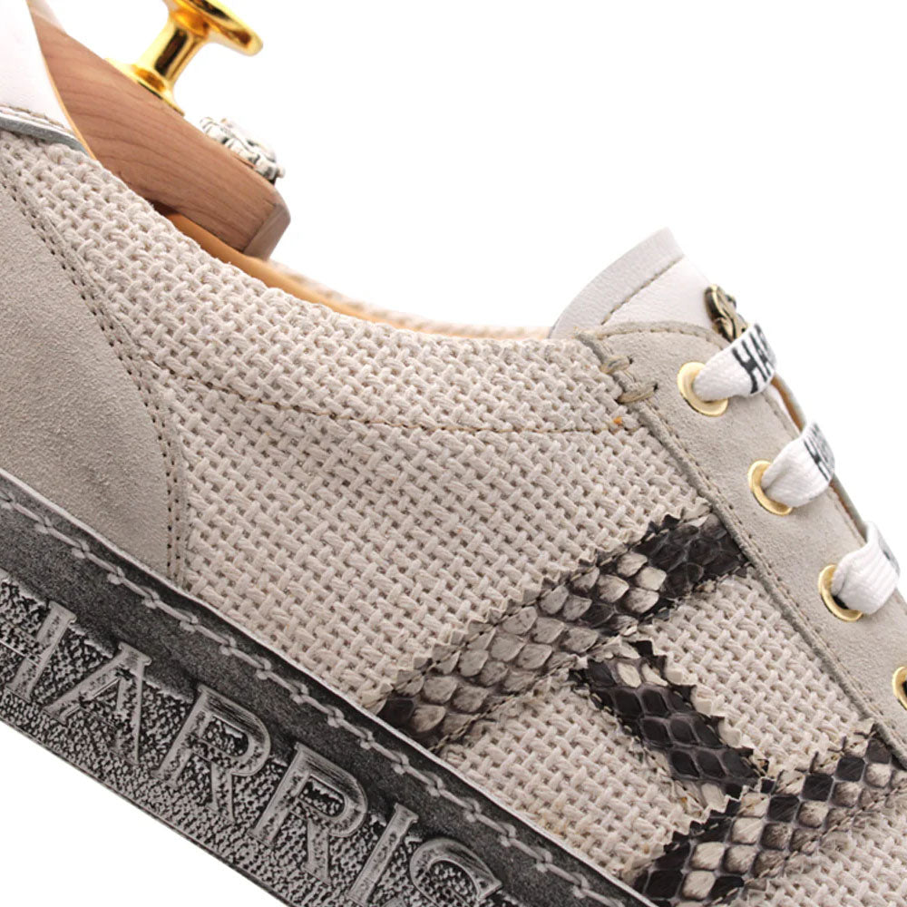 Harris Firenze 1913 Vintage Leather & Canvas Sneakers White