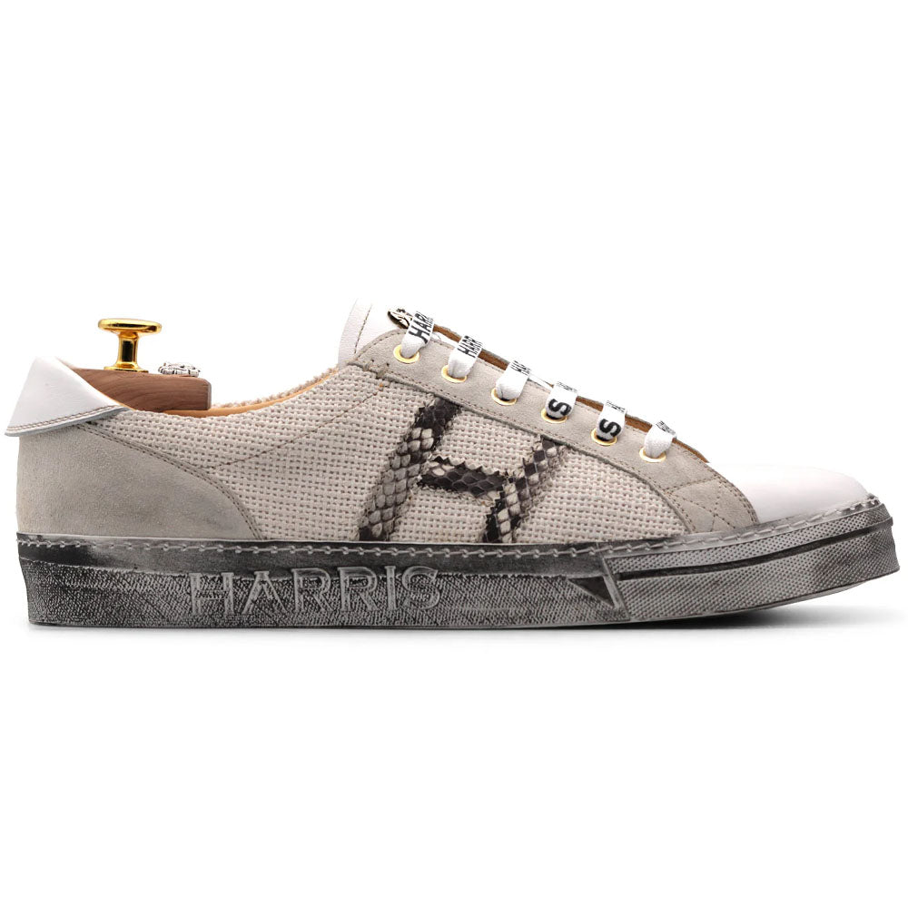 Harris Firenze 1913 Vintage Leather & Canvas Sneakers White