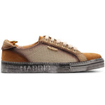Harris Firenze 1913 Vintage Leather & Canvas Sneakers Gold