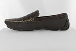 Patrick Gibbons Handmade Crocodile Driving Shoes Black / Beige Stitch