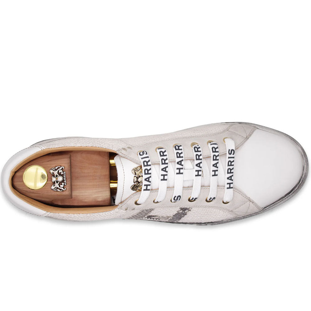 Harris Firenze 1913 Vintage Leather & Canvas Sneakers White