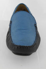 Patrick Gibbons Handmade Lizard Driving Shoes Blue / Black
