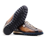 Harris Firenze 1913 Genuine Python & Leather Sneakers Brown