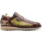 Harris Firenze 1913 Genuine Python & Leather Sneakers Green
