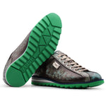 Harris Firenze 1913 Genuine Python & Leather Sneakers Turquoise