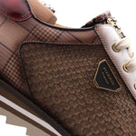 Harris Firenze 1913 Genuine Python & Nubuck Print Sneakers Brown