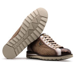 Harris Firenze 1913 Genuine Python & Nubuck Print Sneakers Brown