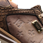 Harris Firenze 1913 Genuine Python & Monogram Sneakers Brown