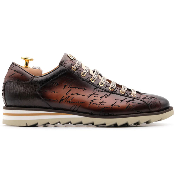 Harris Firenze 1913 Signature Hand-Painted Sneakers Brown