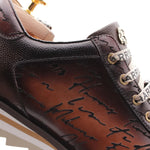 Harris Firenze 1913 Signature Hand-Painted Sneakers Brown