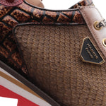 Harris Firenze 1913 Genuine Python & Crocodile Embossed Sneakers Brown
