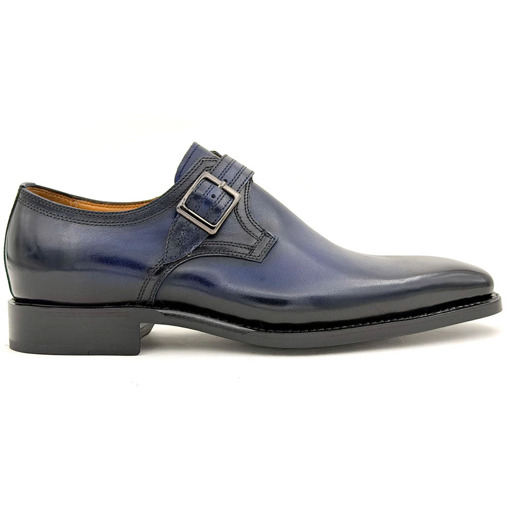 Ugo Vasare Elden Monkstrap Shoes Navy