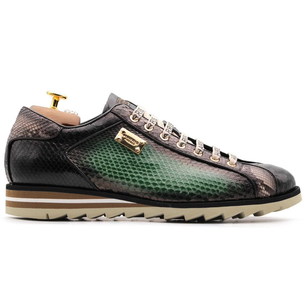 Harris Firenze 1913 Fine Python Sneakers Green