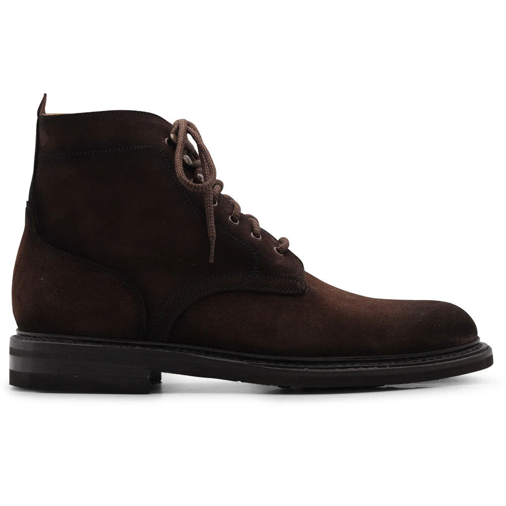 Harris Firenze 1913 Smooth Suede Lace Up Boot Dark Brown