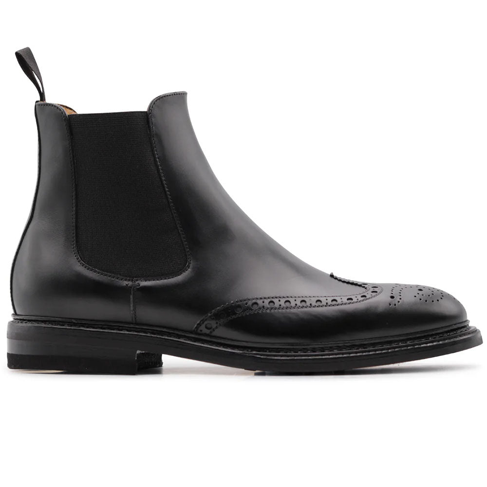 Harris Firenze 1913 Leather Wingtip Ankle Boots Black