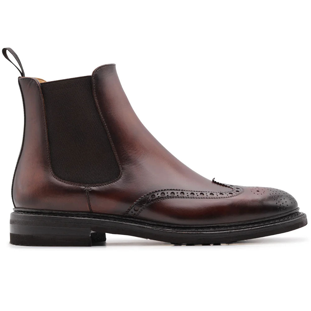 Harris Firenze 1913 Leather Wingtip Ankle Boots Brown