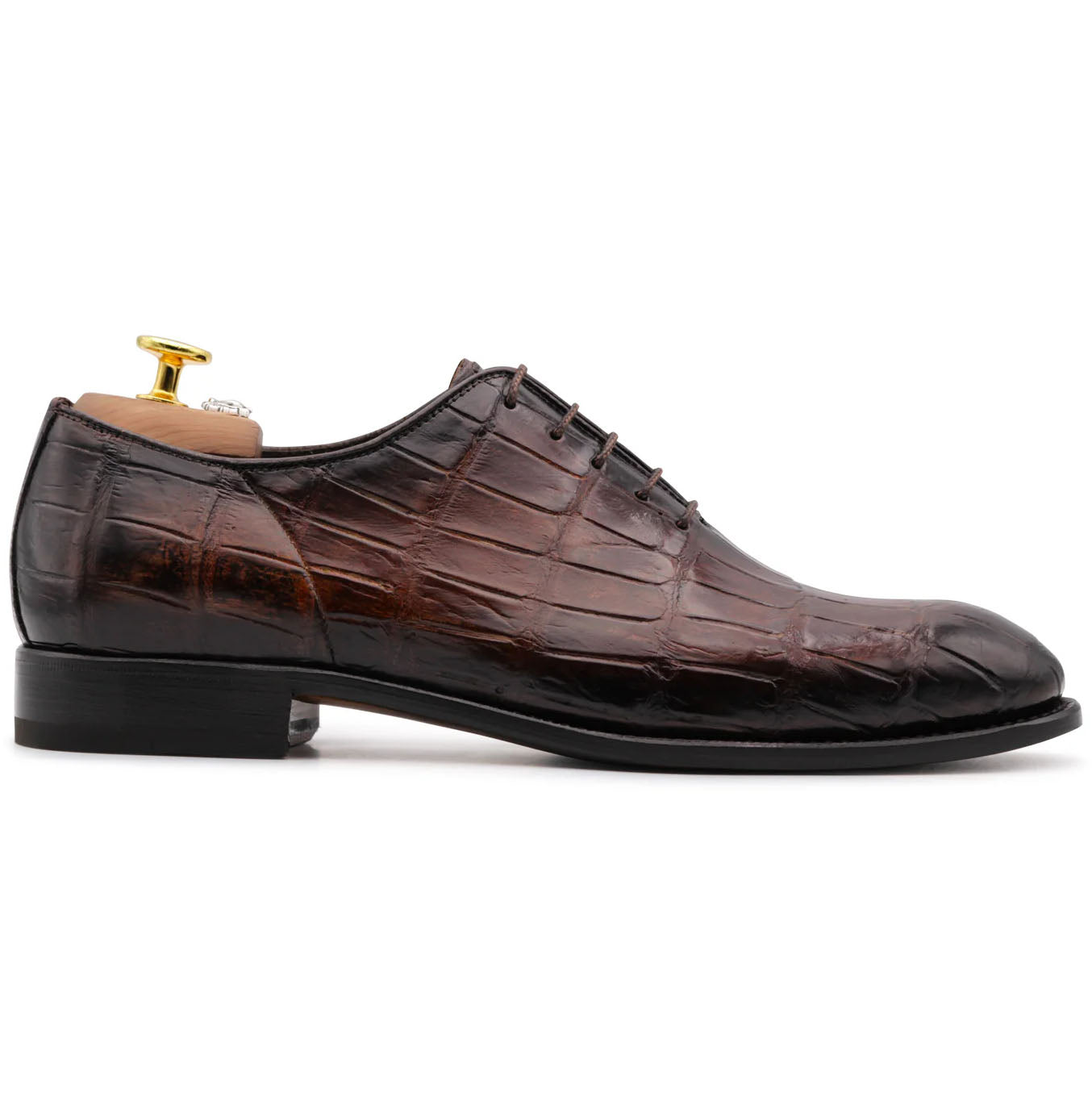 Harris Firenze 1913 Crocodile Leather Oxford Brown