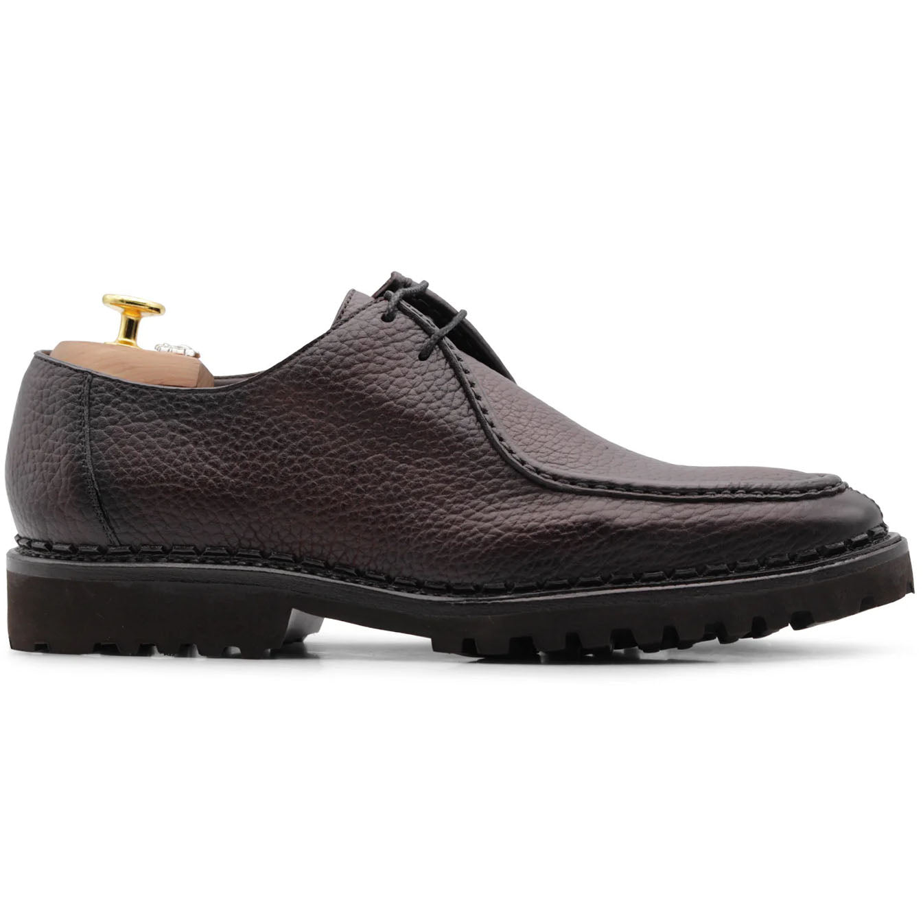 Harris Firenze 1913 Moose Effect Leather Derby Dark Brown