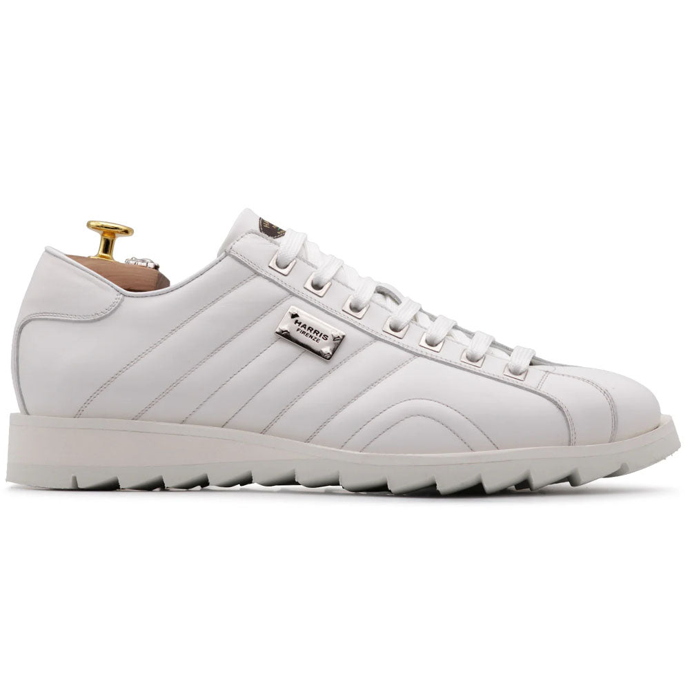 Harris Firenze 1913 Hand-Painted Leather Comfort Sneakers White
