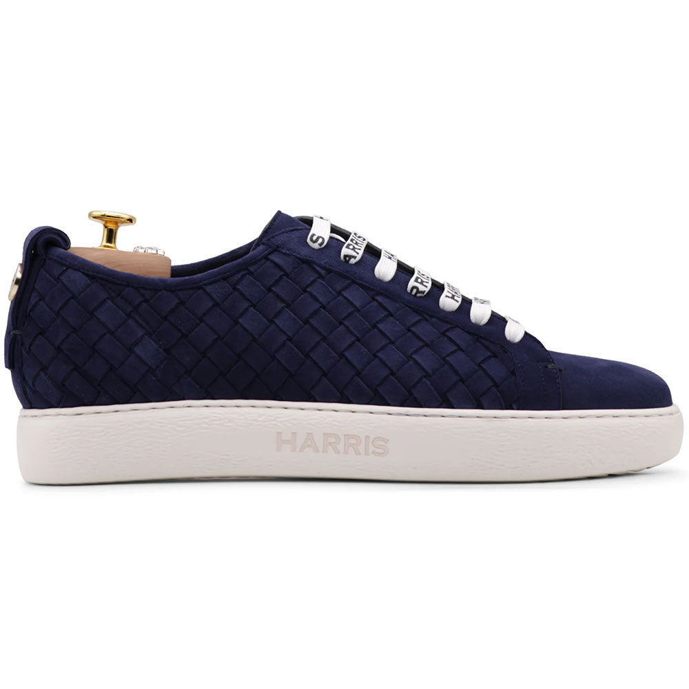 Harris Firenze 1913 Woven Leather Sneakers Blue