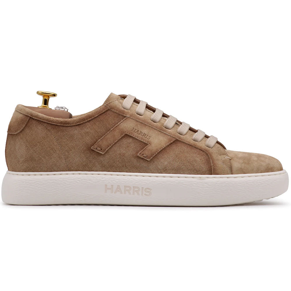 Harris Firenze 1913 Fabric Effect Suede Sneakers Beige