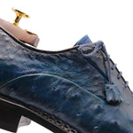 Harris Firenze 1913 Ostrich Leather Norwegian Construction Oxford Blue