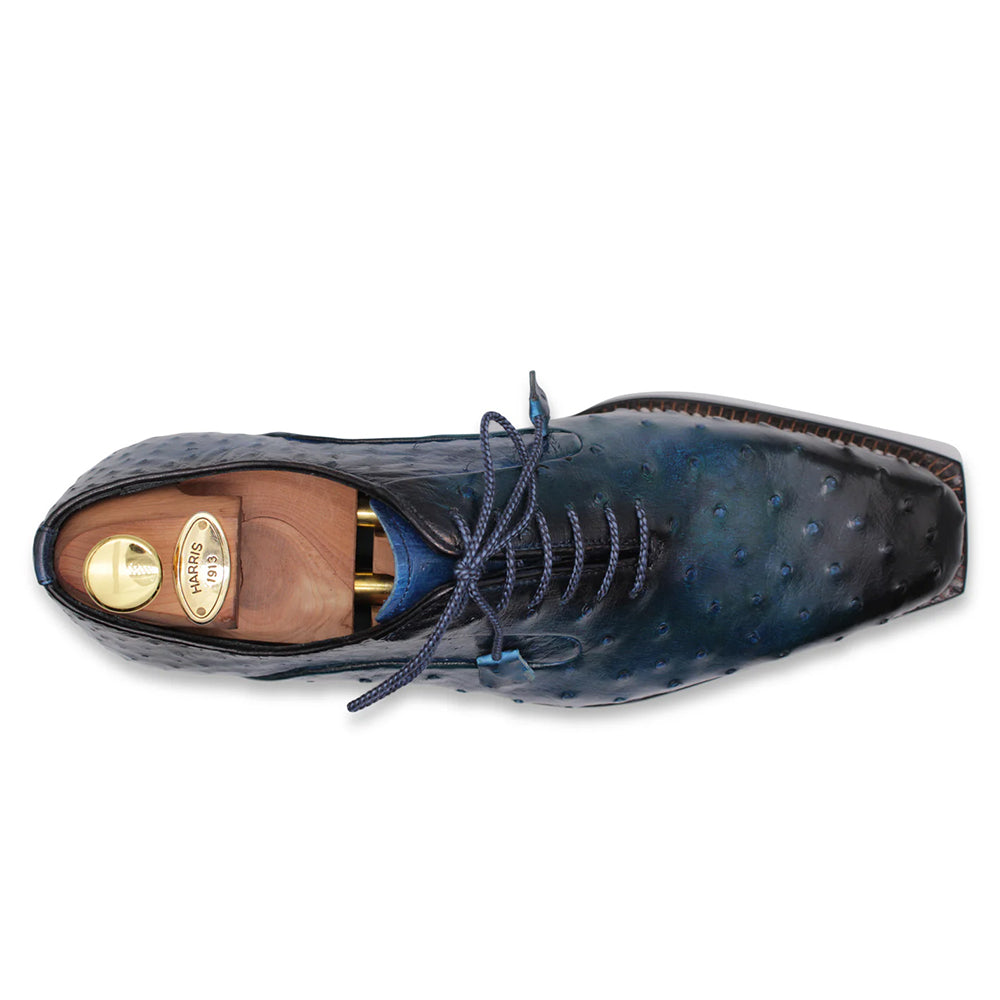 Harris Firenze 1913 Ostrich Leather Norwegian Construction Oxford Blue