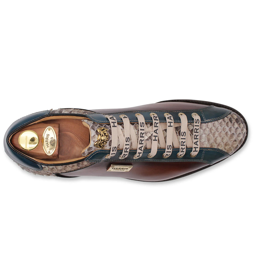 Harris Firenze 1913 Refined Details Leather Sneakers Brown
