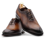 Harris Firenze 1913 Hand-Painted Leather Lace-Up Oxford Brown