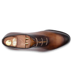 Harris Firenze 1913 Hand-Painted Leather Lace-Up Oxford Brown