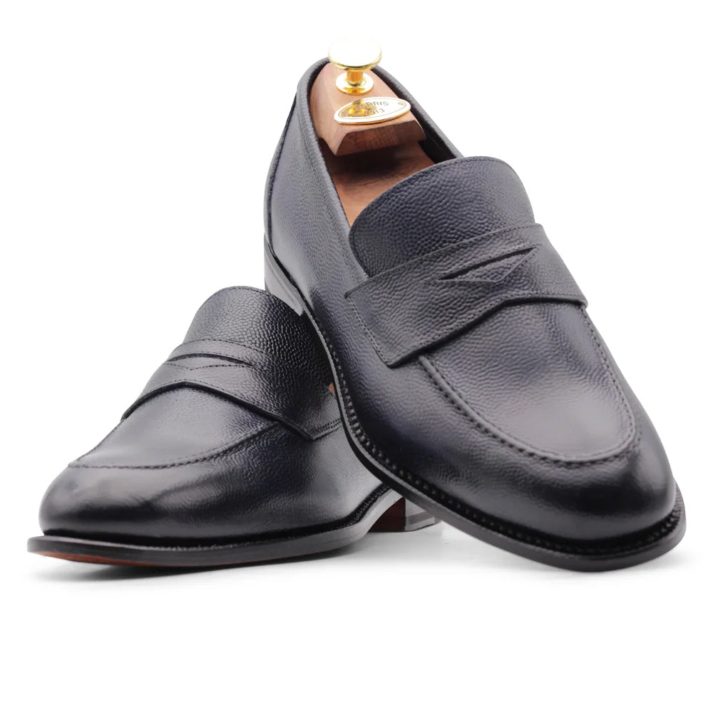 Harris Firenze 1913 Rice Grain Embossed Leather Blue