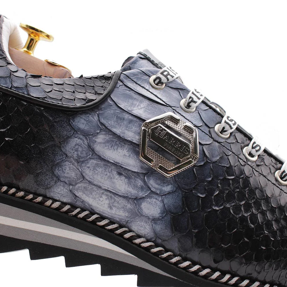 Harris Firenze 1913 Shaded Python Sneakers Black