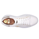 Harris Firenze 1913 Printed Leather Sneakers White