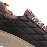 Harris Firenze 1913 Diamond Stitched Leather Sneakers Brown