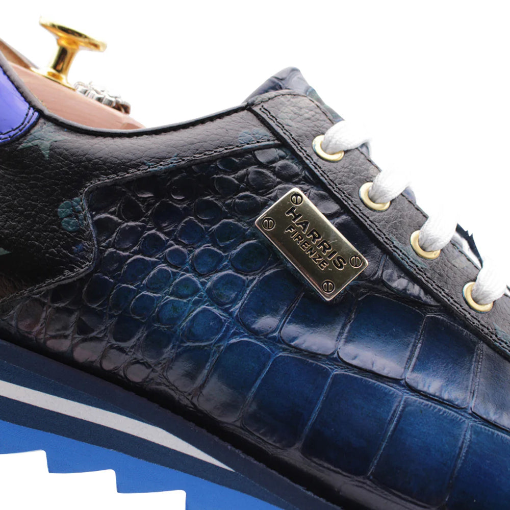 Harris Firenze 1913 Leather Sneakers Blue