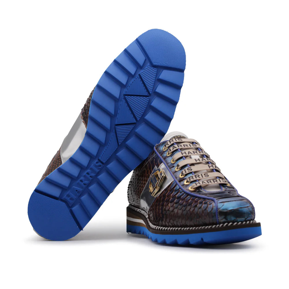 Harris Firenze 1913 Shaded Python Sneakers Blue