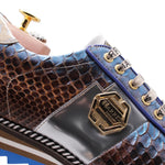 Harris Firenze 1913 Shaded Python Sneakers Blue