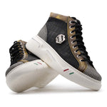 Harris Firenze 1913 High Top Leather Sneakers Black