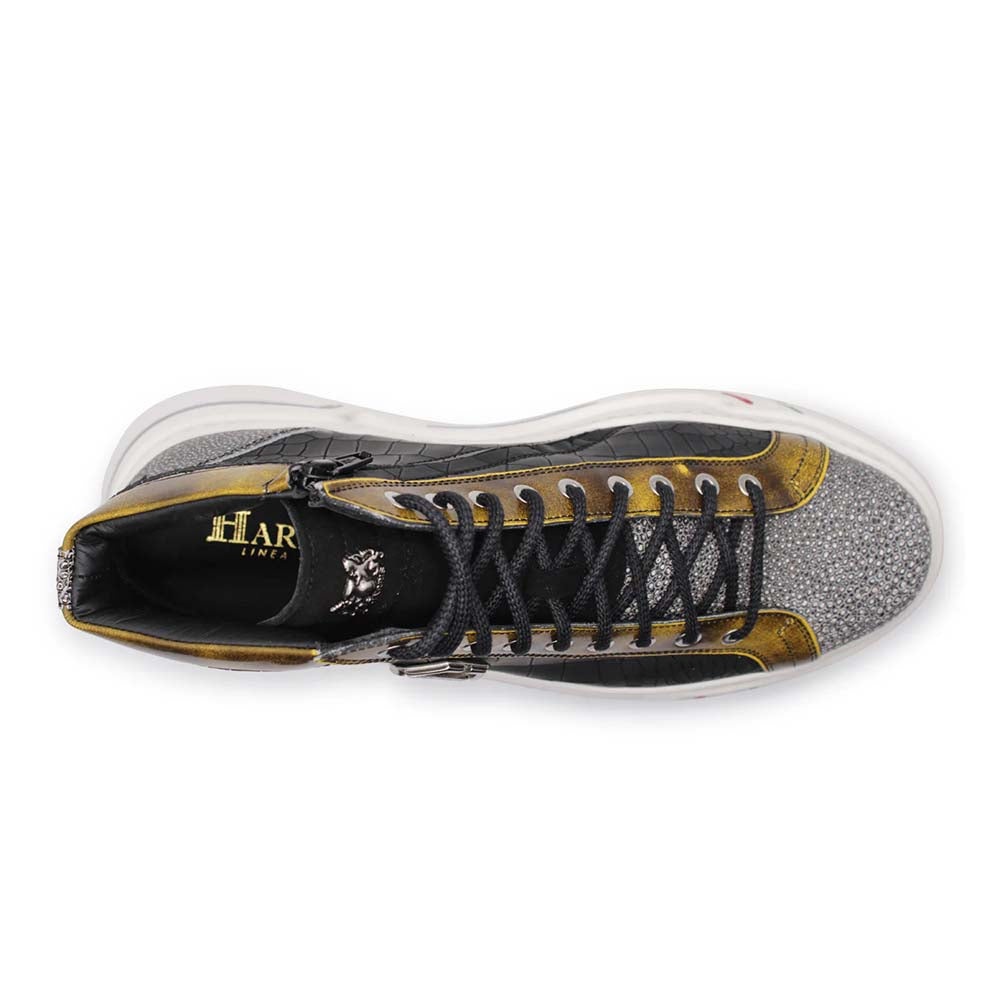 Harris Firenze 1913 High Top Leather Sneakers Black
