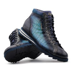Harris Firenze 1913 Leather Ankle Boots Blue