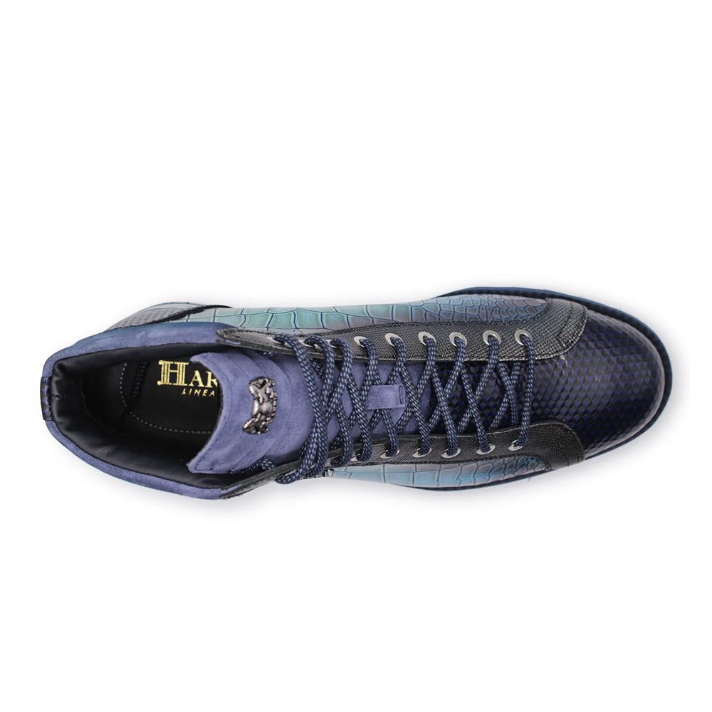 Harris Firenze 1913 Leather Ankle Boots Blue