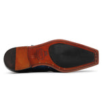 Harris Firenze 1913 Single Buckle Leather Shoes Blue