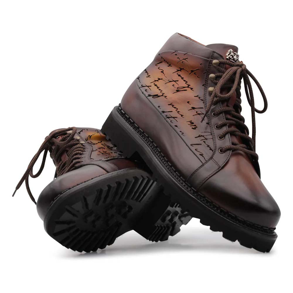 Harris Firenze 1913 Polacchino Hand-Painted Signature Boot Honey