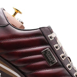 Harris Firenze 1913 Hand-Painted Leather Sneakers Burgundy