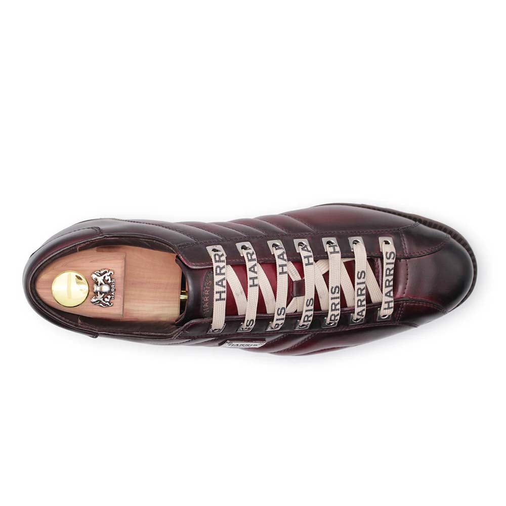 Harris Firenze 1913 Hand-Painted Leather Sneakers Burgundy