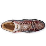 Harris Firenze 1913 Polacchino Python Leather Boots Roccia / Blue / Bordeaux